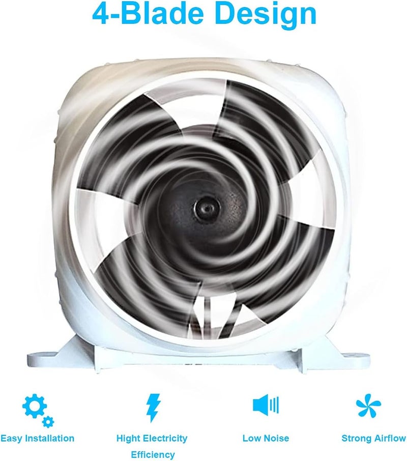 SAILINGFLO 3" In-line Marine Bilge Air Blower 12V 130CFM Centrifugal Bilge Fan (3") - Image 2
